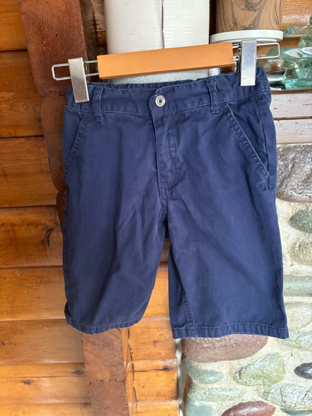 3/$25 Calvin Klein Jeans Boys Navy Denim Shorts - Size 7 - Adjustable Waist